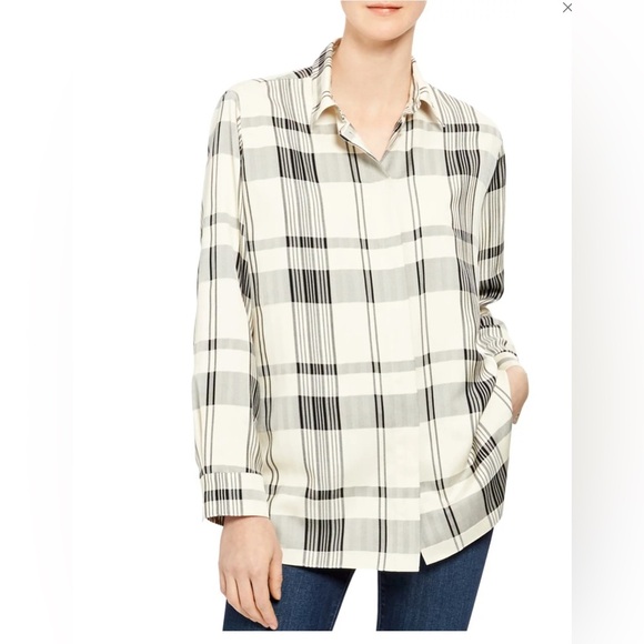Theory Classic Menswear Plaid Shirt NWT size Small - Picture 1 of 5